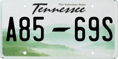 TN license plate A8569S