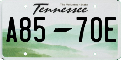 TN license plate A8570E
