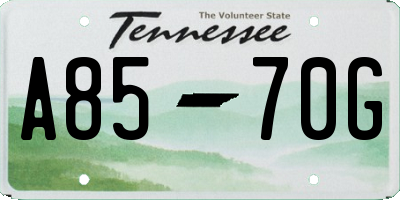 TN license plate A8570G