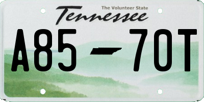 TN license plate A8570T