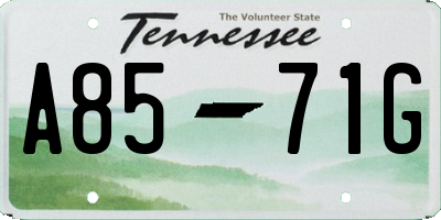TN license plate A8571G