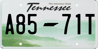 TN license plate A8571T