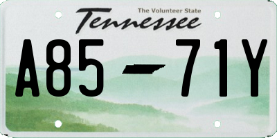 TN license plate A8571Y