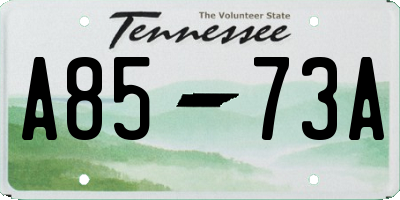 TN license plate A8573A