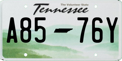 TN license plate A8576Y