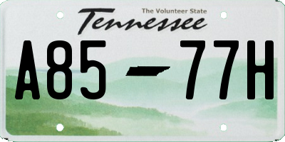 TN license plate A8577H