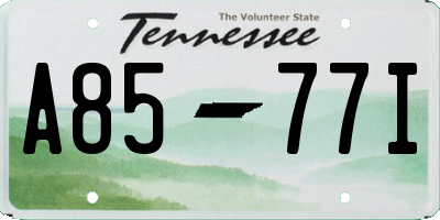 TN license plate A8577I