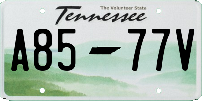 TN license plate A8577V