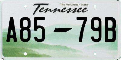 TN license plate A8579B