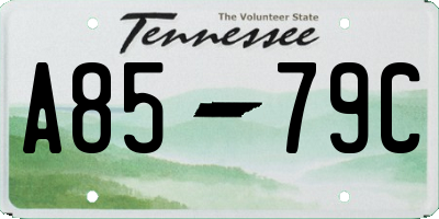 TN license plate A8579C