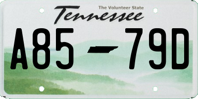 TN license plate A8579D