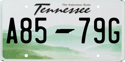 TN license plate A8579G