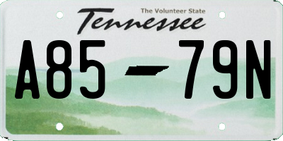 TN license plate A8579N
