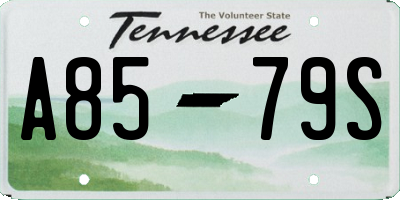 TN license plate A8579S