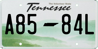 TN license plate A8584L