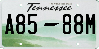 TN license plate A8588M