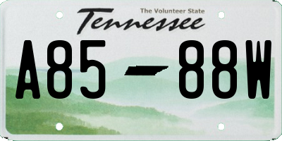TN license plate A8588W