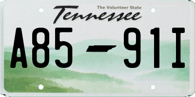 TN license plate A8591I