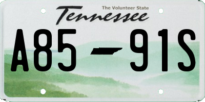 TN license plate A8591S