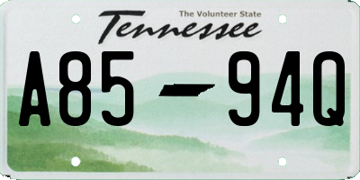 TN license plate A8594Q