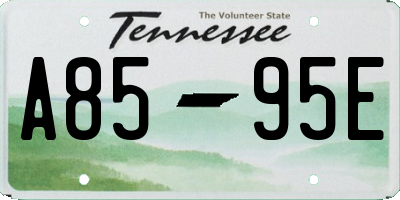 TN license plate A8595E