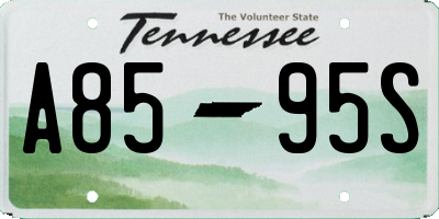 TN license plate A8595S
