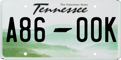 TN license plate A8600K