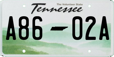 TN license plate A8602A