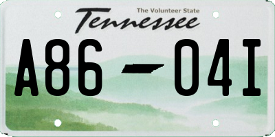 TN license plate A8604I