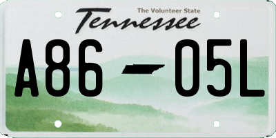 TN license plate A8605L
