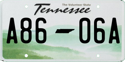 TN license plate A8606A
