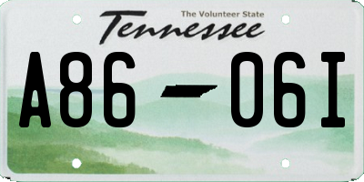 TN license plate A8606I