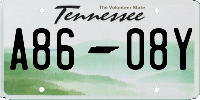 TN license plate A8608Y