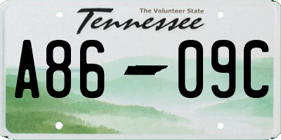 TN license plate A8609C