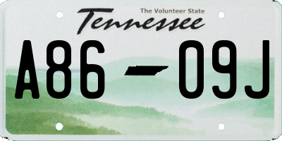TN license plate A8609J