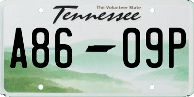 TN license plate A8609P
