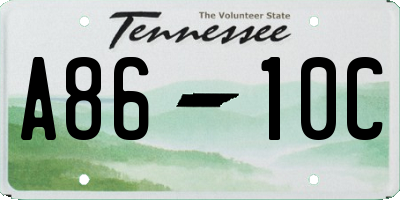 TN license plate A8610C