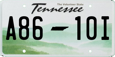 TN license plate A8610I