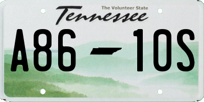 TN license plate A8610S
