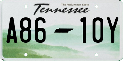 TN license plate A8610Y