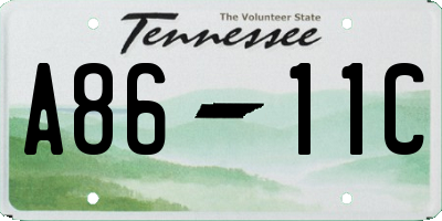 TN license plate A8611C