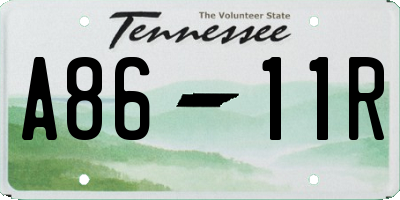 TN license plate A8611R