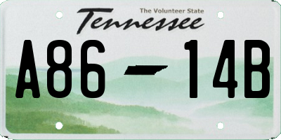 TN license plate A8614B
