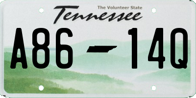 TN license plate A8614Q