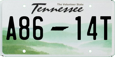 TN license plate A8614T