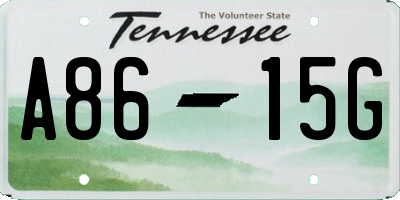 TN license plate A8615G