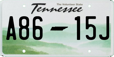 TN license plate A8615J