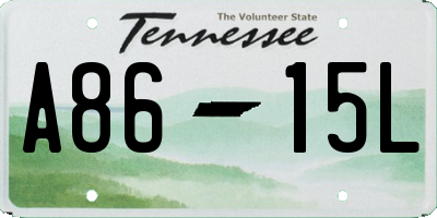 TN license plate A8615L