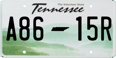 TN license plate A8615R
