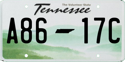 TN license plate A8617C